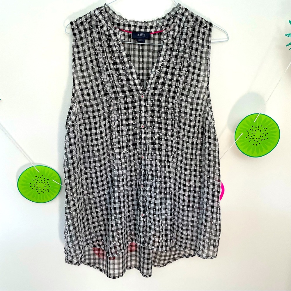 ANTHROPOLOGIE MAEVE Gingham Button Down